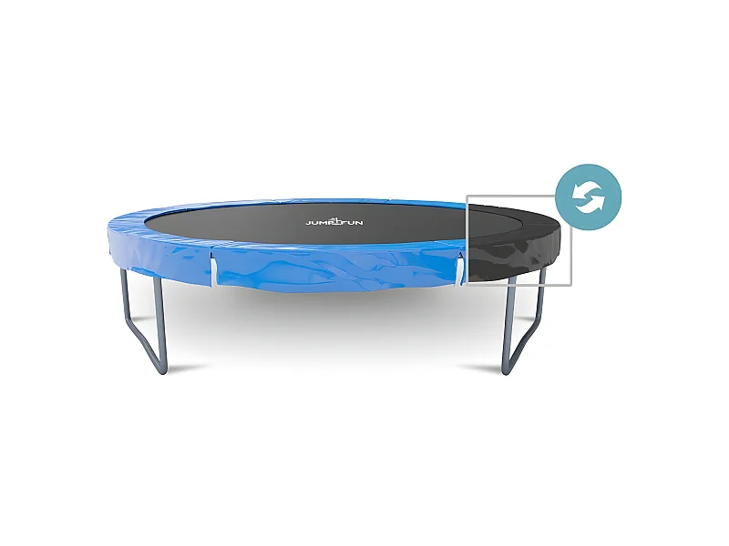 Coussin de protection des ressorts pour Trampoline, réversible bleu / noir : ø 8Ft