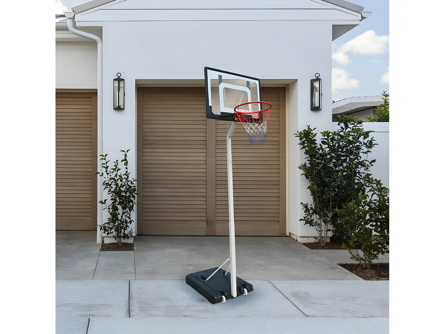 Panier de Basket sur Pied Mobile "Charlotte" Hauteur Réglable de 2,1m a 2,6m