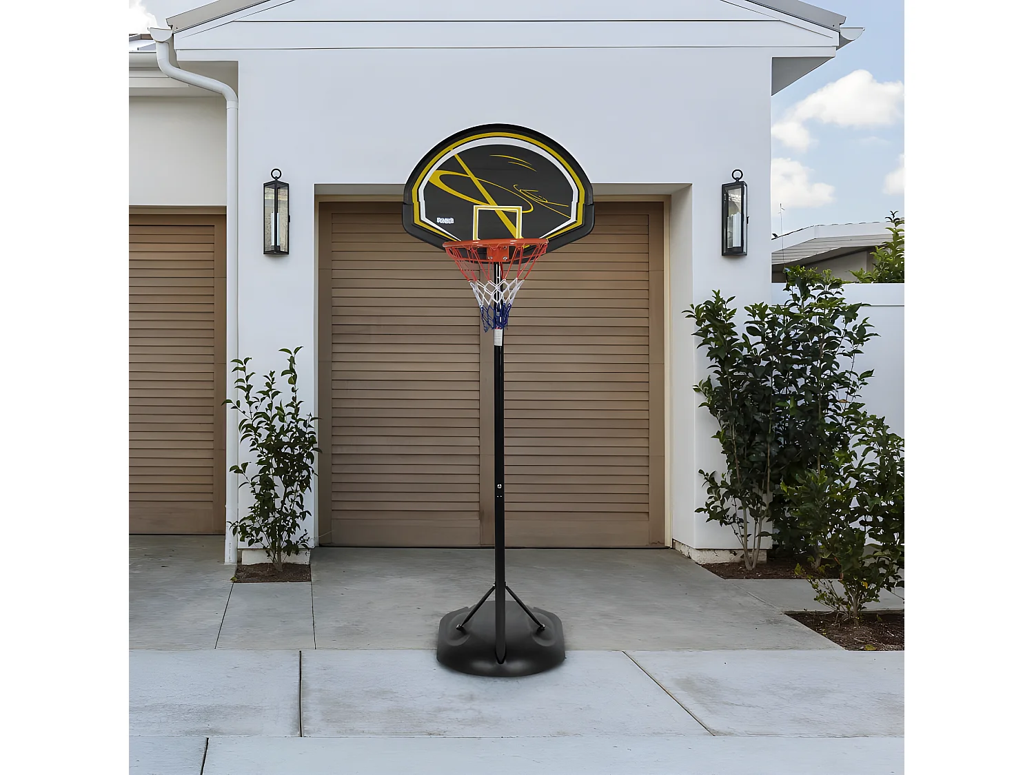 Panier de Basket "Miami" Hauteur Réglable de 1,6m à 2,10m - ⌀ 38cm- pied à roulettes