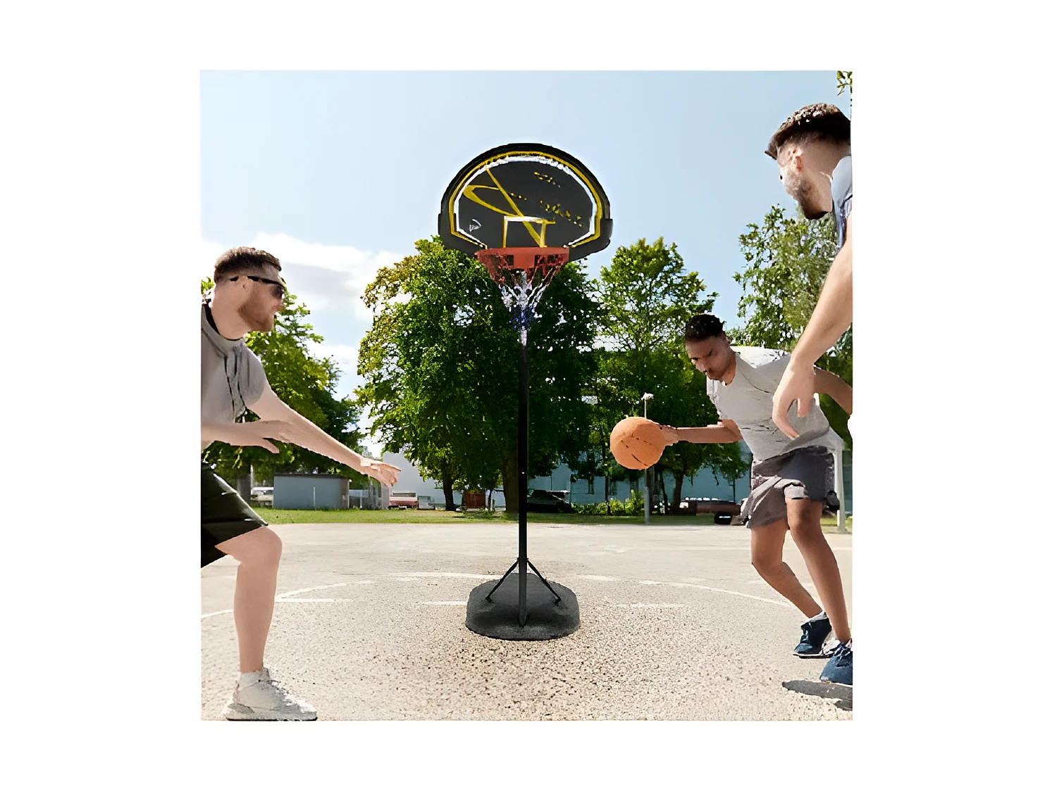 Panier de Basket "Miami" Hauteur Réglable de 1,6m à 2,10m - ⌀ 38cm- pied à roulettes