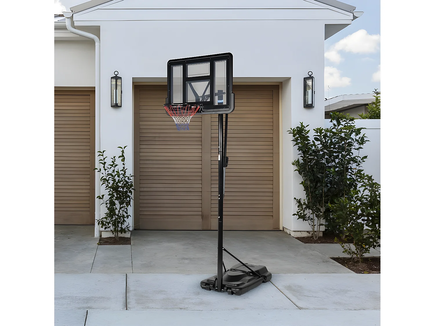 Panier de Basket sur Pied Mobile  "Chicago" Hauteur Réglable de 2,30m à 3,05m (7,5' a 10')