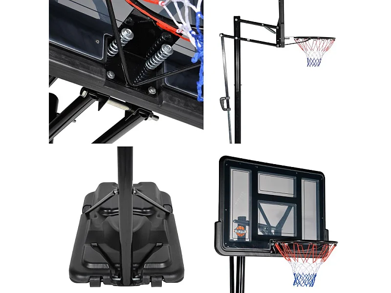 Panier de Basket sur Pied Mobile  "Chicago" Hauteur Réglable de 2,30m à 3,05m (7,5' a 10')