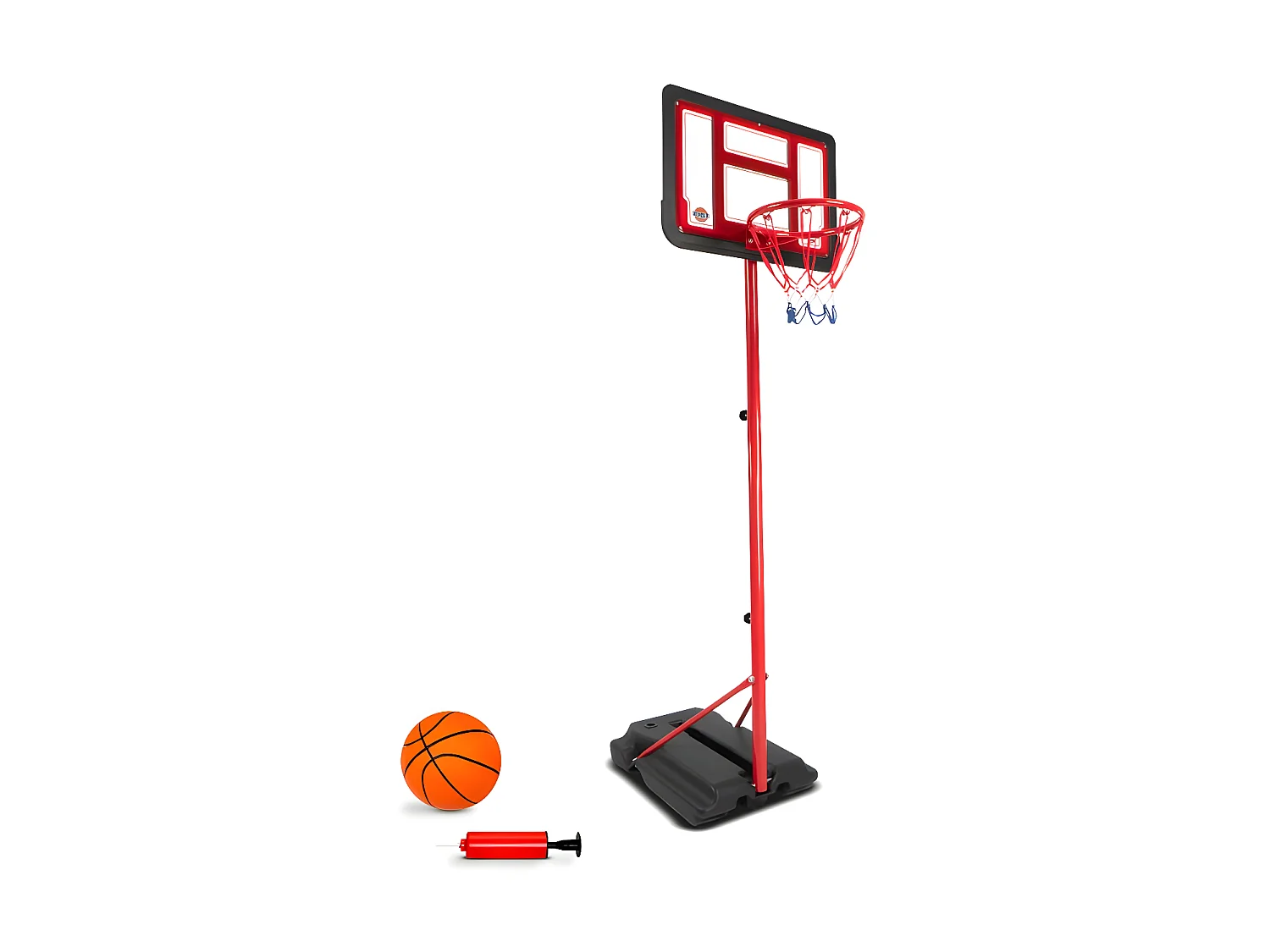 Panier de basket sur Pied Evolutif DENVER hauteur réglable de 1.05m à 1.65m Ballon et Pompe inclus