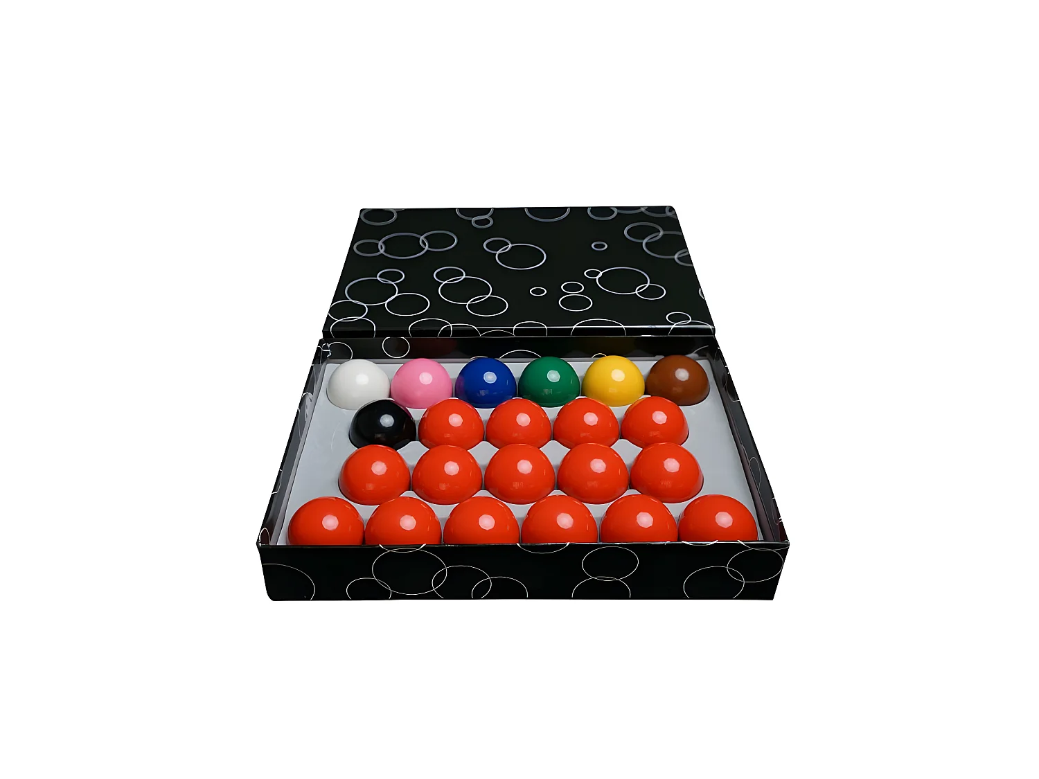 Set de 22 Boules de Billard Snooker en résine 52,4mm - 15 boules rouges et 7 mulitcolores