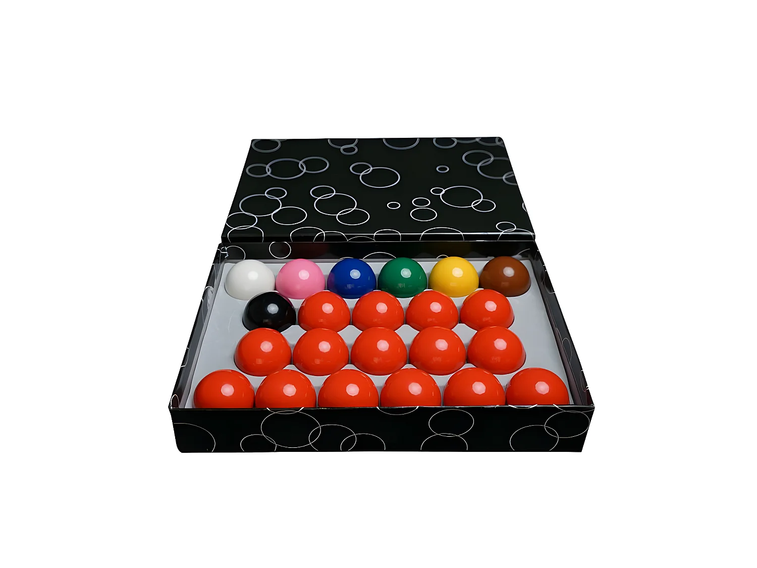 Set de 22 Boules de Billard Snooker en résine 52,4mm - 15 boules rouges et 7 mulitcolores