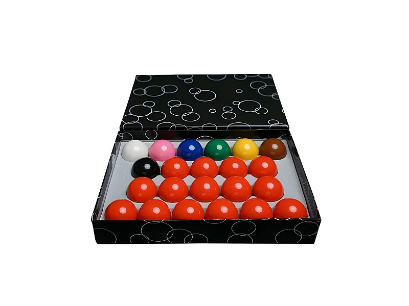 Set de 22 Boules de Billard Snooker en résine 52,4mm - 15 boules rouges et 7 mulitcolores