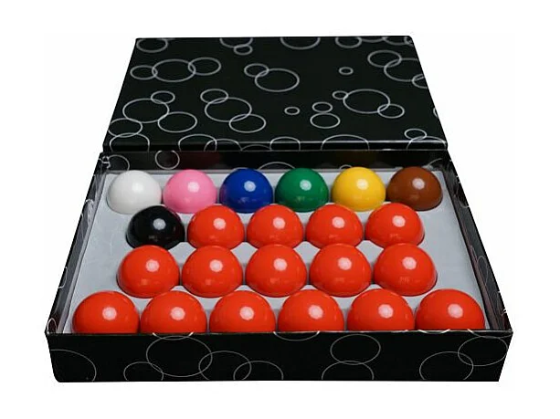 Set de 22 Boules de Billard Snooker en résine 52,4mm - 15 boules rouges et 7 multicolores