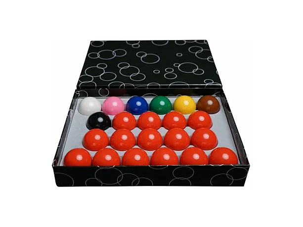 Set de 22 Boules de Billard Snooker en résine 52,4mm - 15 boules rouges et 7 multicolores