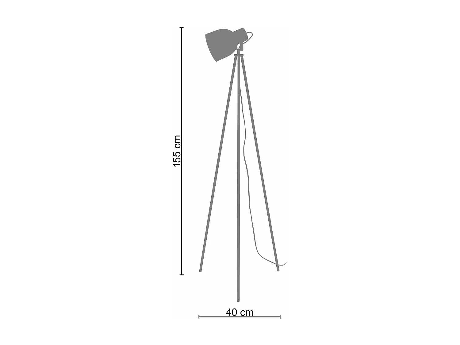 Abajur TOSEL TAMBOUR 30 tecido tambor bege D30 x H15  cm