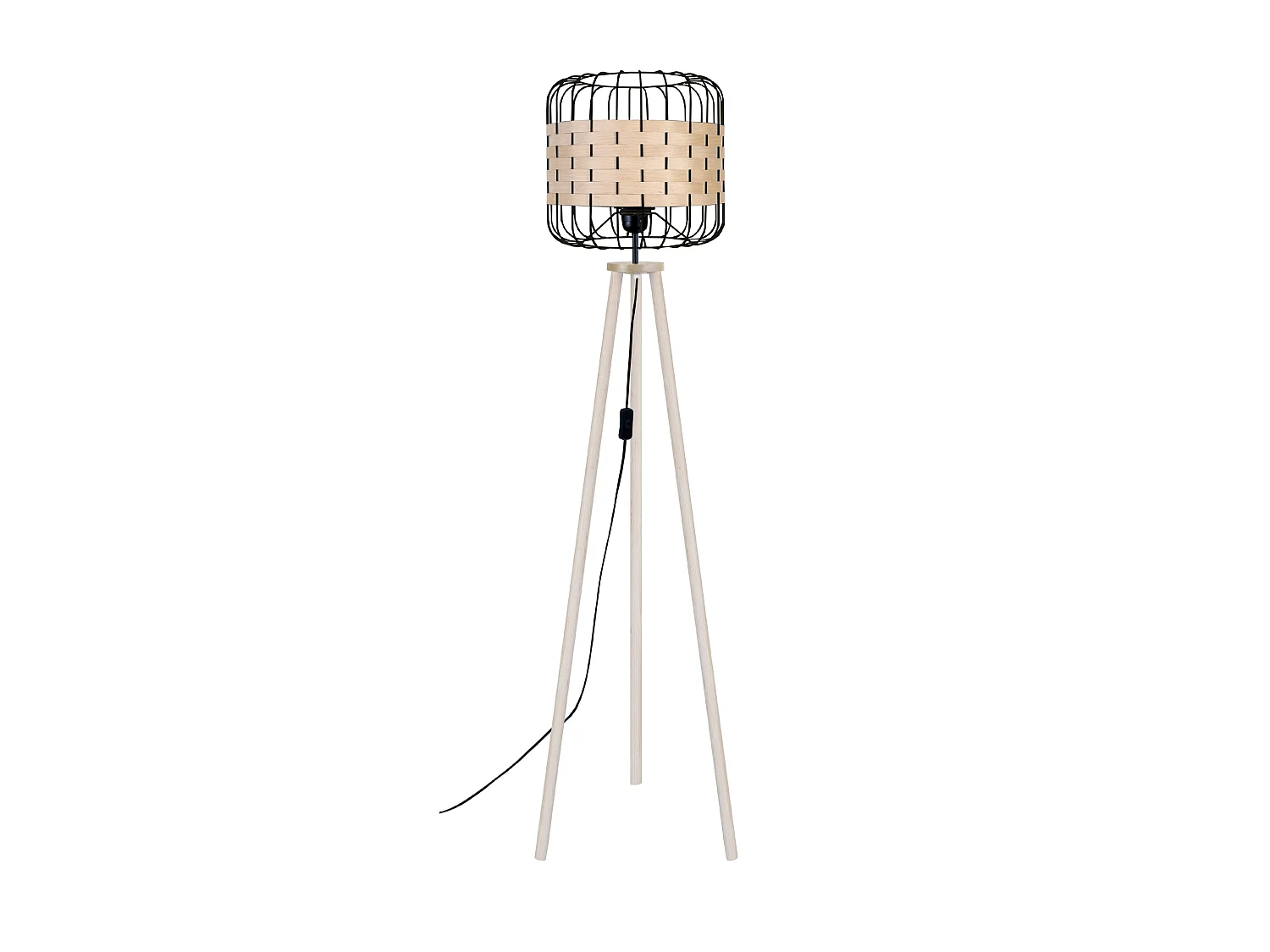 Abajur TOSEL CYLINDRIQUE 60 tecido cilindro creme D60 x H20  cm