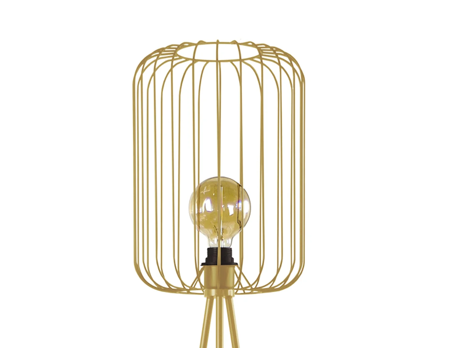 Lampadaire TOSEL ,métal,Doré ,H157xD 50xP50cm