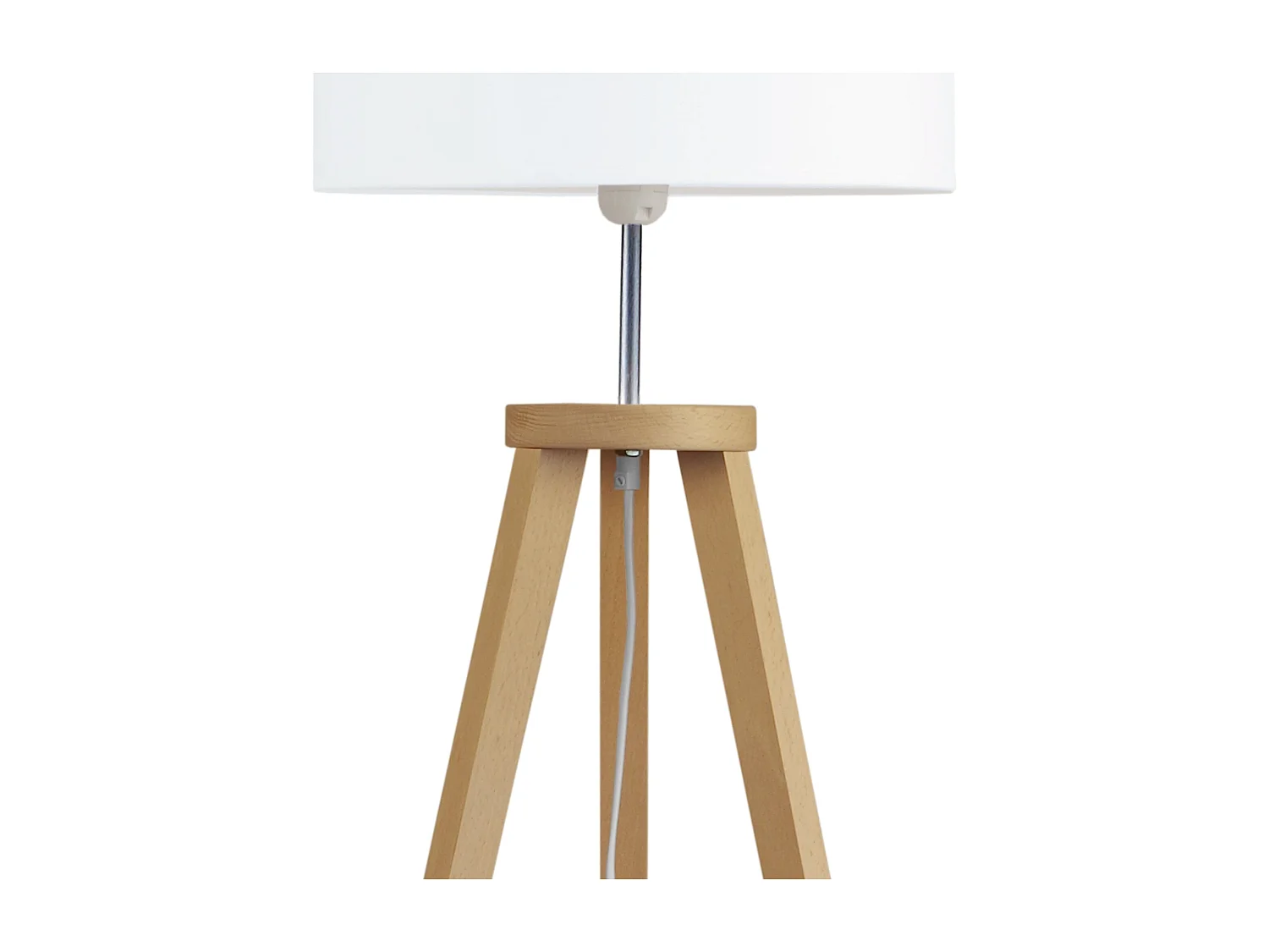 Abajur TOSEL TAMBOUR 30 tecido tambor anis D30 x H18  cm