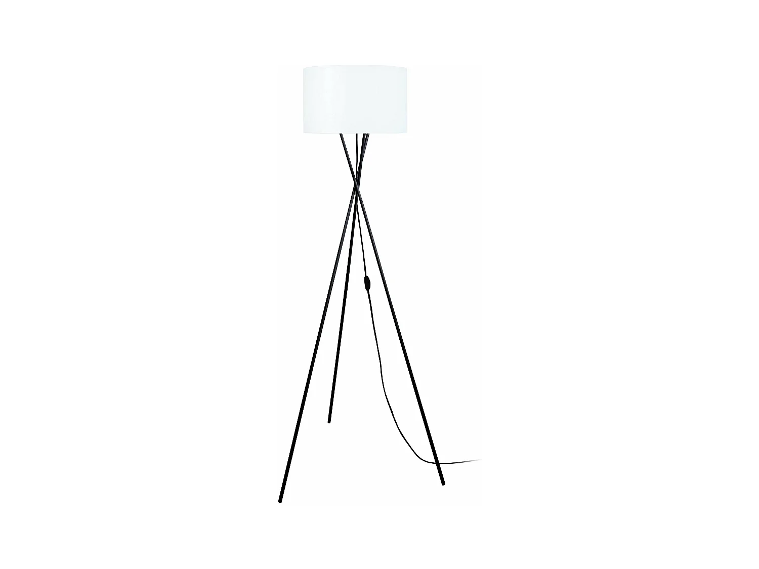 Abajur TOSEL TAMBOUR S 25 tecido tambor branco D25 x H18  cm