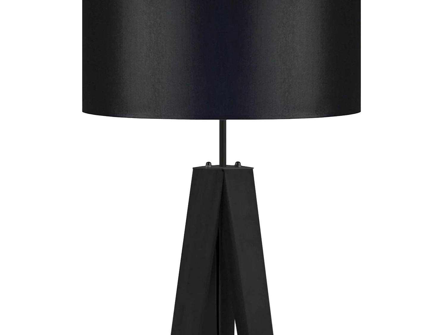 Lampada da terra legno nero  treppiedi IDUN tambour nero D'40cm