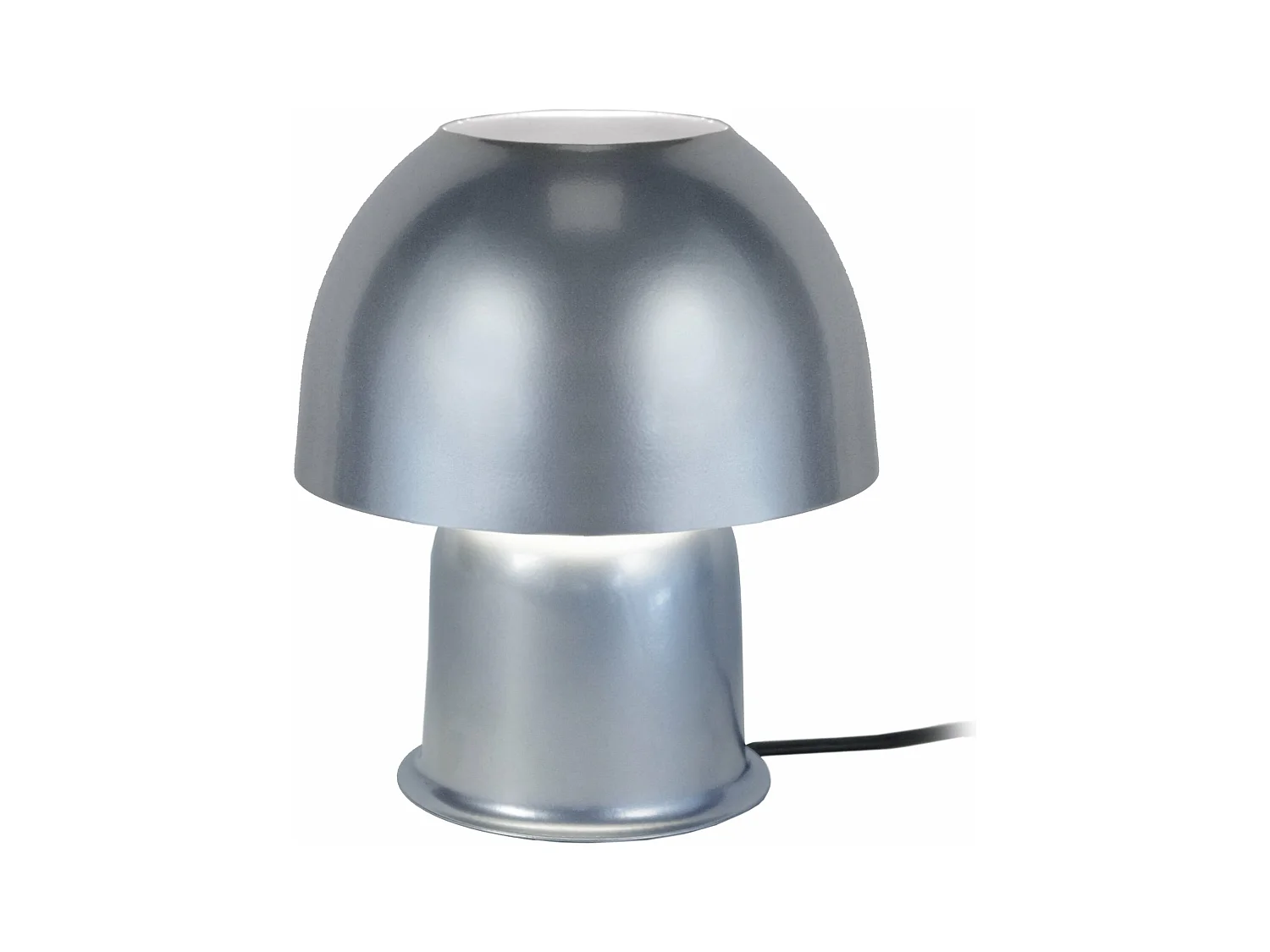 Lampe de chevet champignon métal  aluminium 18,5 cm.