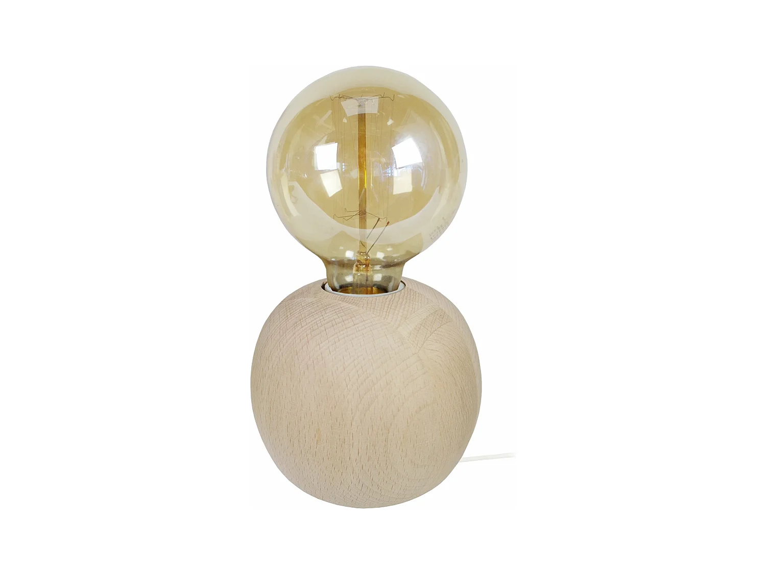 Lampe de Chevet TOSEL ,bois,naturel,H21xD11xP11cm