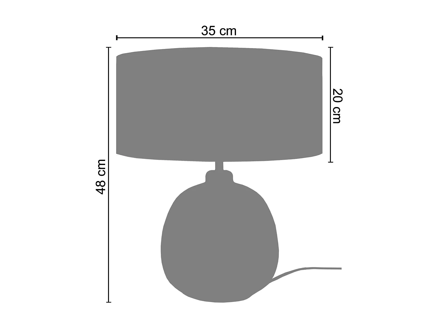 Lámpara de noche TOSEL ,vidrio,Azul , A 48xD35xP35cm