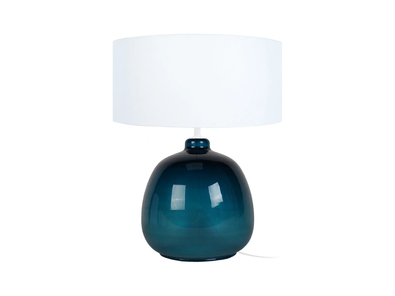 Lampe de Salon TOSEL ,verre,Bleu, H 48xD35xP35cm