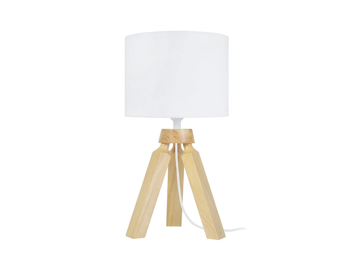 Lampe de Chevet TOSEL ,bois,naturel,H31xD16xP16cm