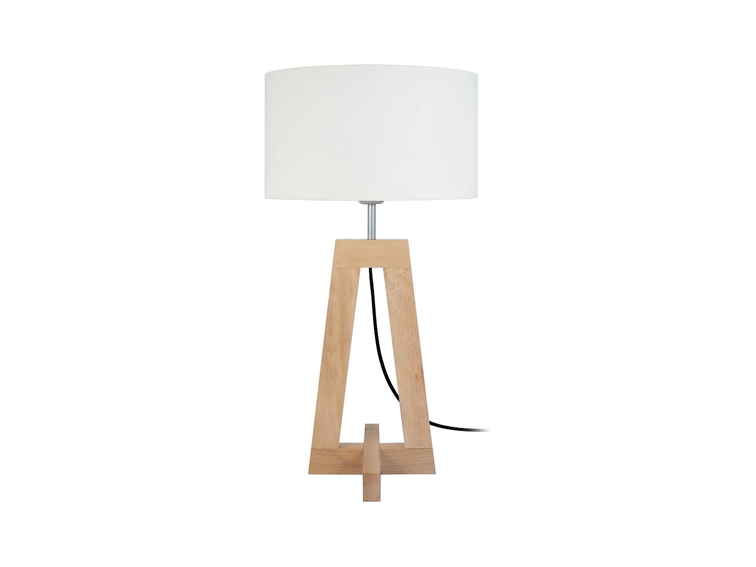 Lampe de Chevet TOSEL ,bois,naturel,H54x D30xP30cm