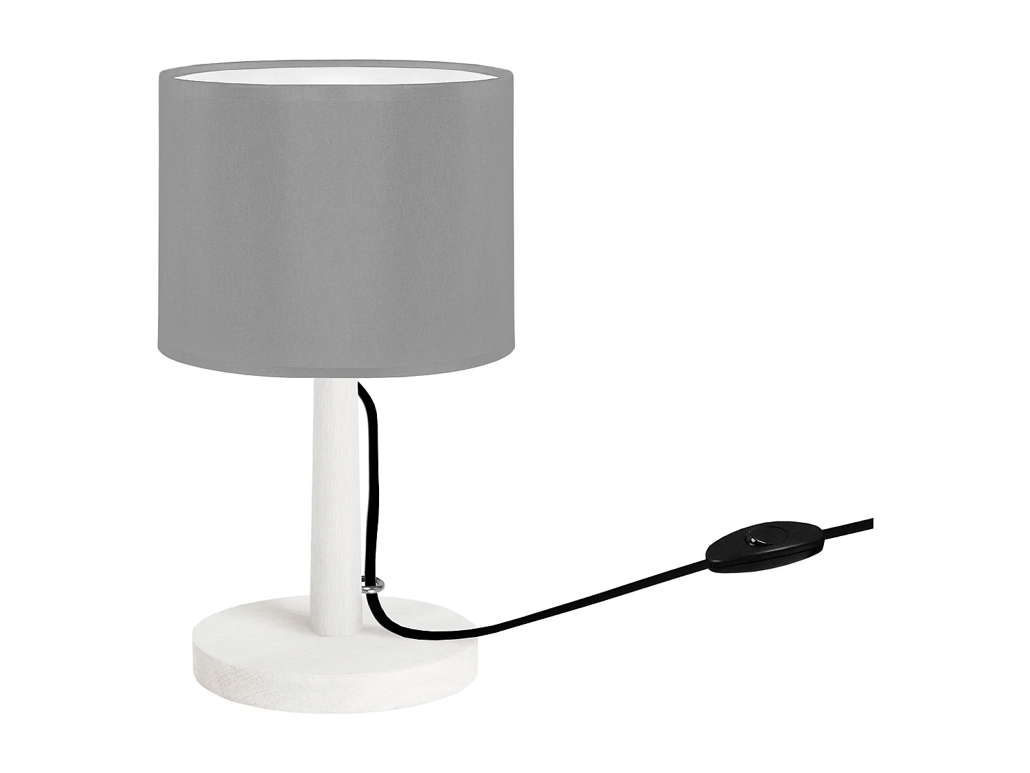 Lampe de Chevet TOSEL ,bois,Blanc   ,H28x D16xP16cm