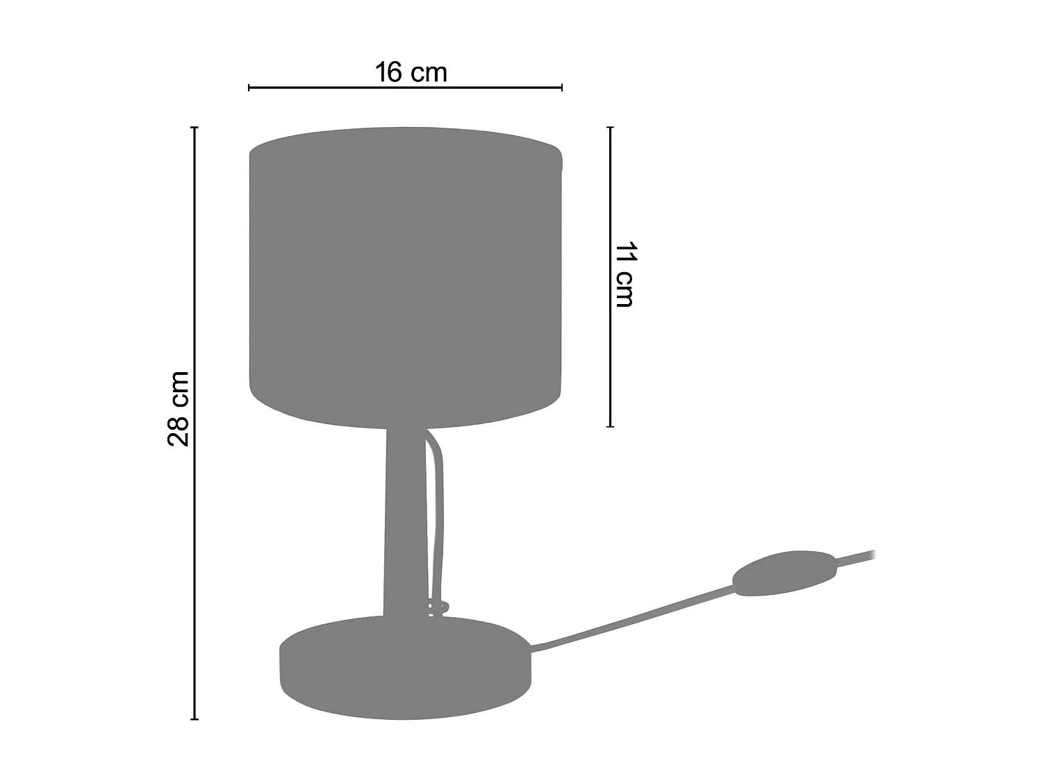 Lampe de Chevet TOSEL ,bois,Blanc   ,H28x D16xP16cm