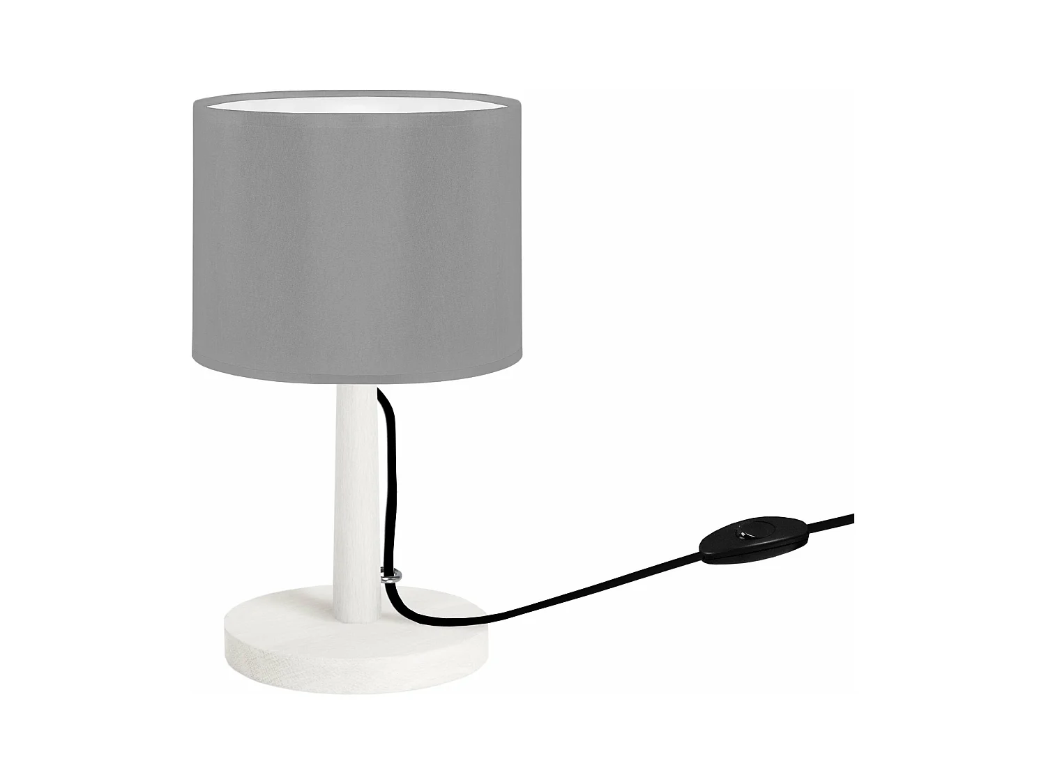 Lampe de Chevet TOSEL ,bois,Blanc   ,H28x D16xP16cm