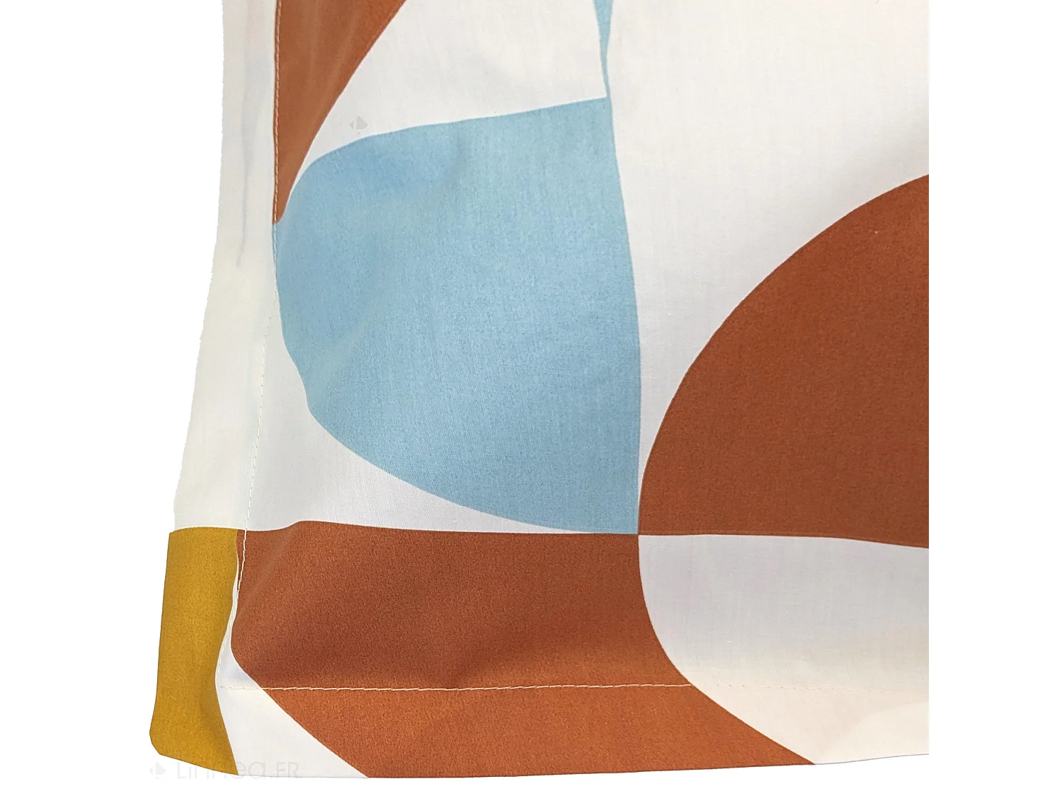 Taie d'oreiller 50x70 cm percale de coton MODULO bleu cobalt