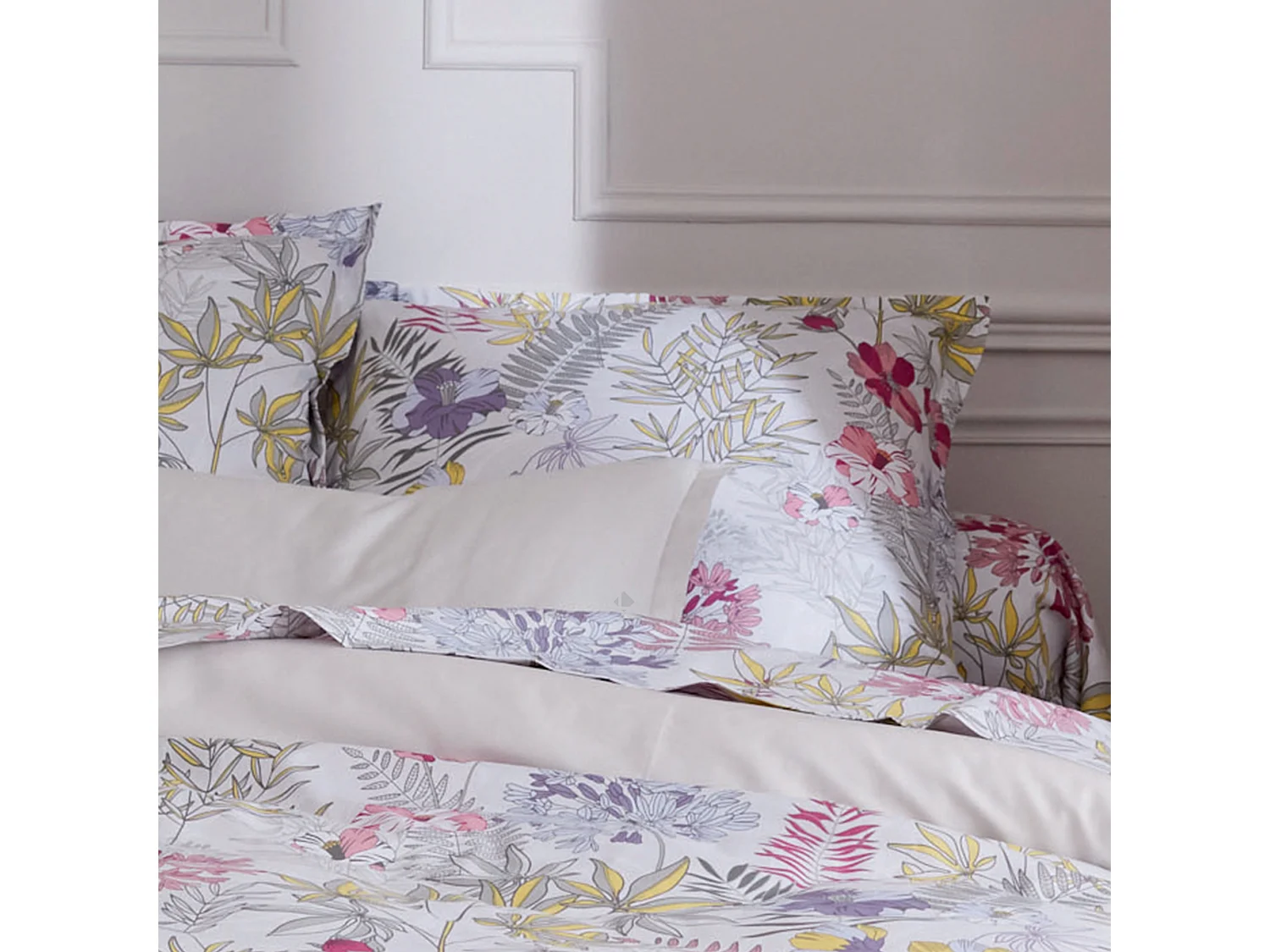 Taie d'oreiller 50x70 cm satin de coton ANAÏS multicolore