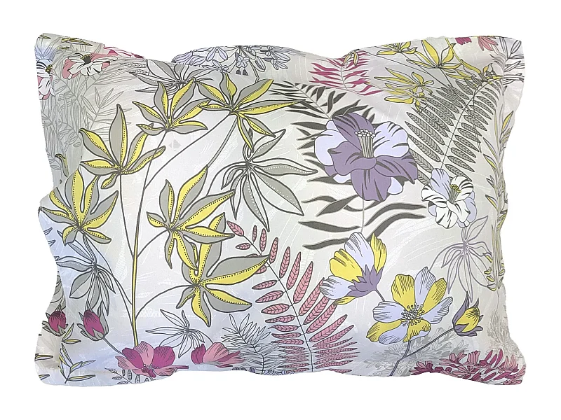 Taie d'oreiller 50x70 cm satin de coton ANAÏS multicolore