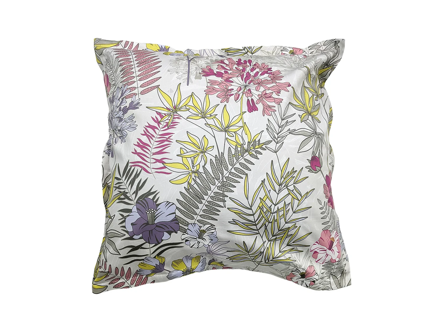 Taie d'oreiller 65x65 cm satin de coton ANAÏS multicolore