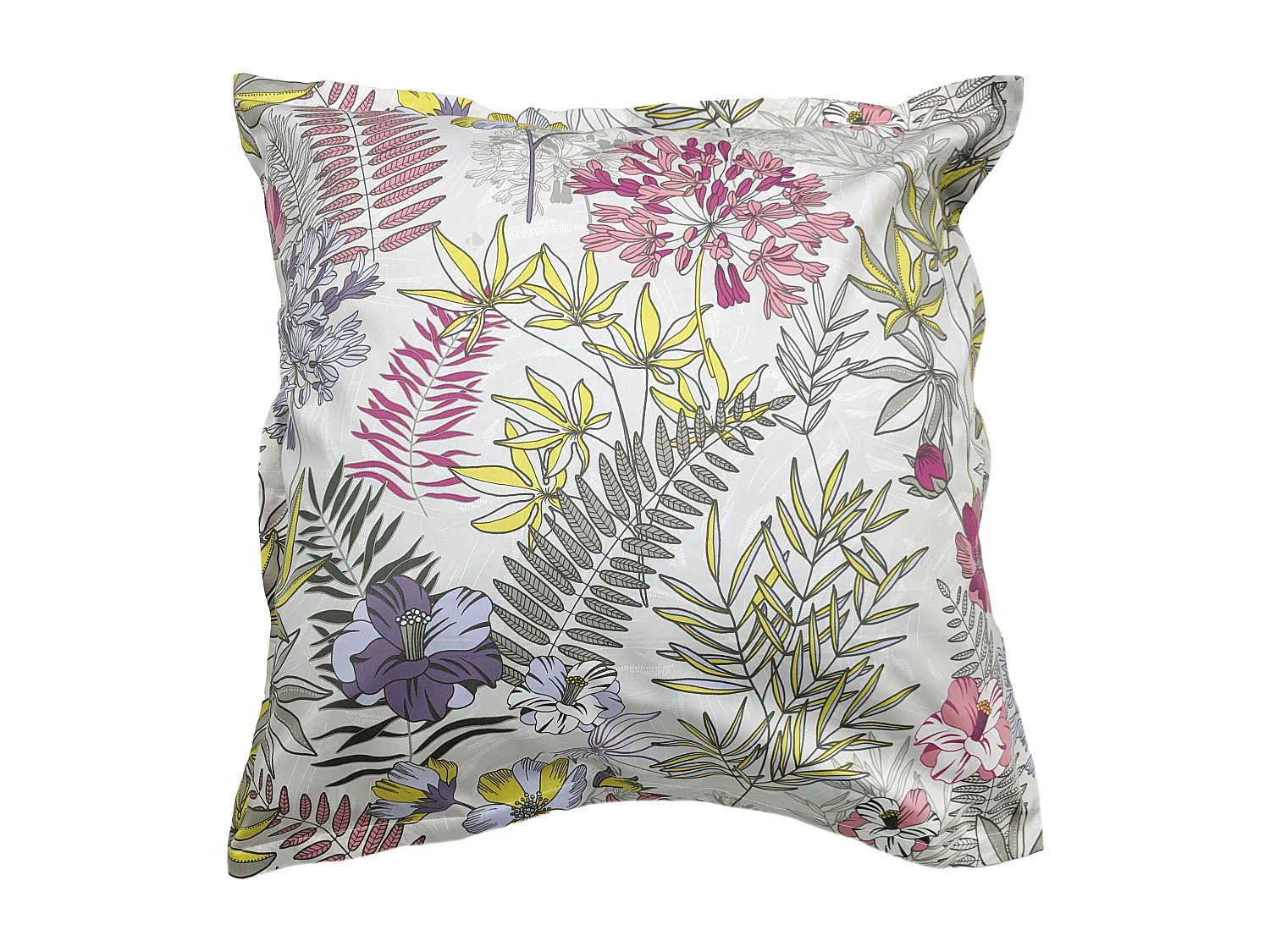 Taie d'oreiller 65x65 cm satin de coton ANAÏS multicolore