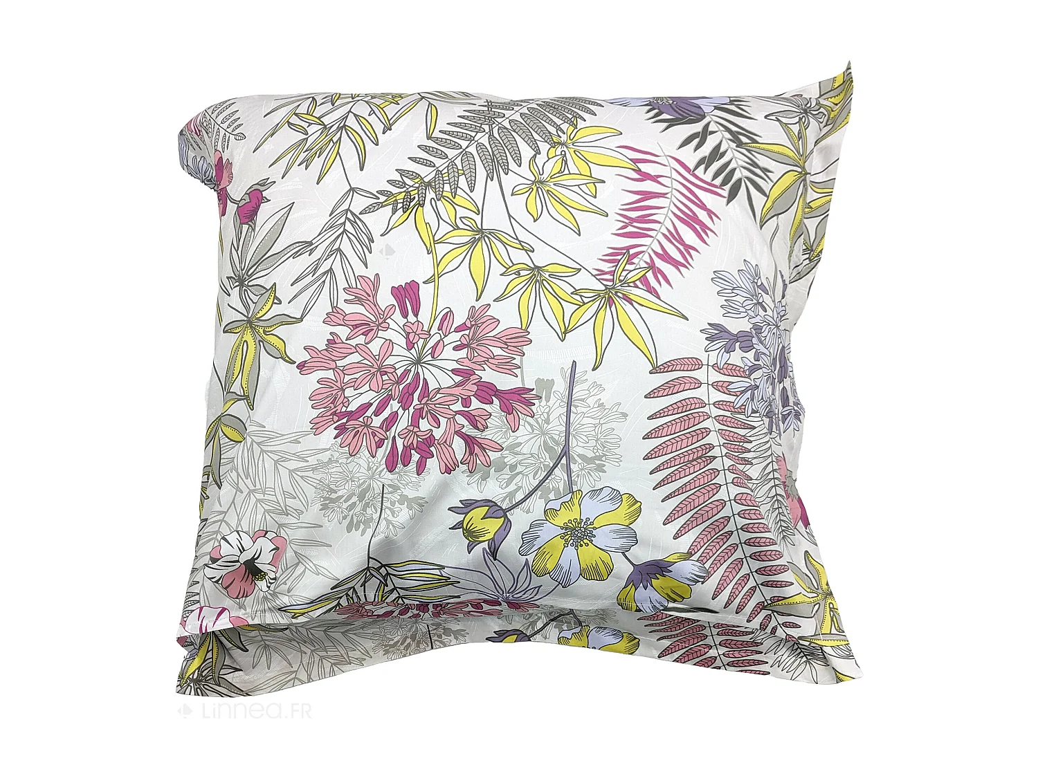 Taie d'oreiller 65x65 cm satin de coton ANAÏS multicolore