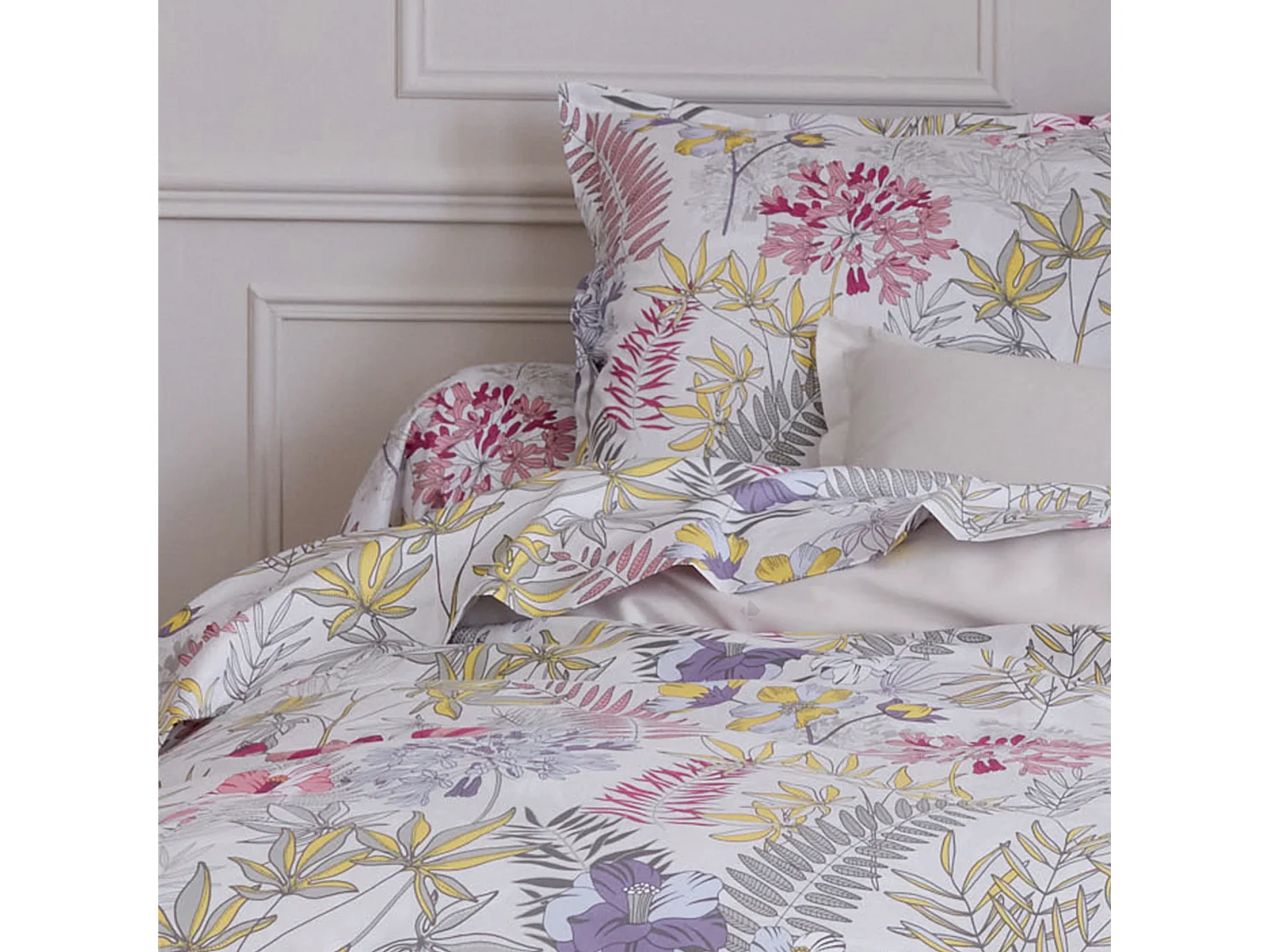 Taie de traversin 140x43 cm satin de coton ANAÏS multicolore