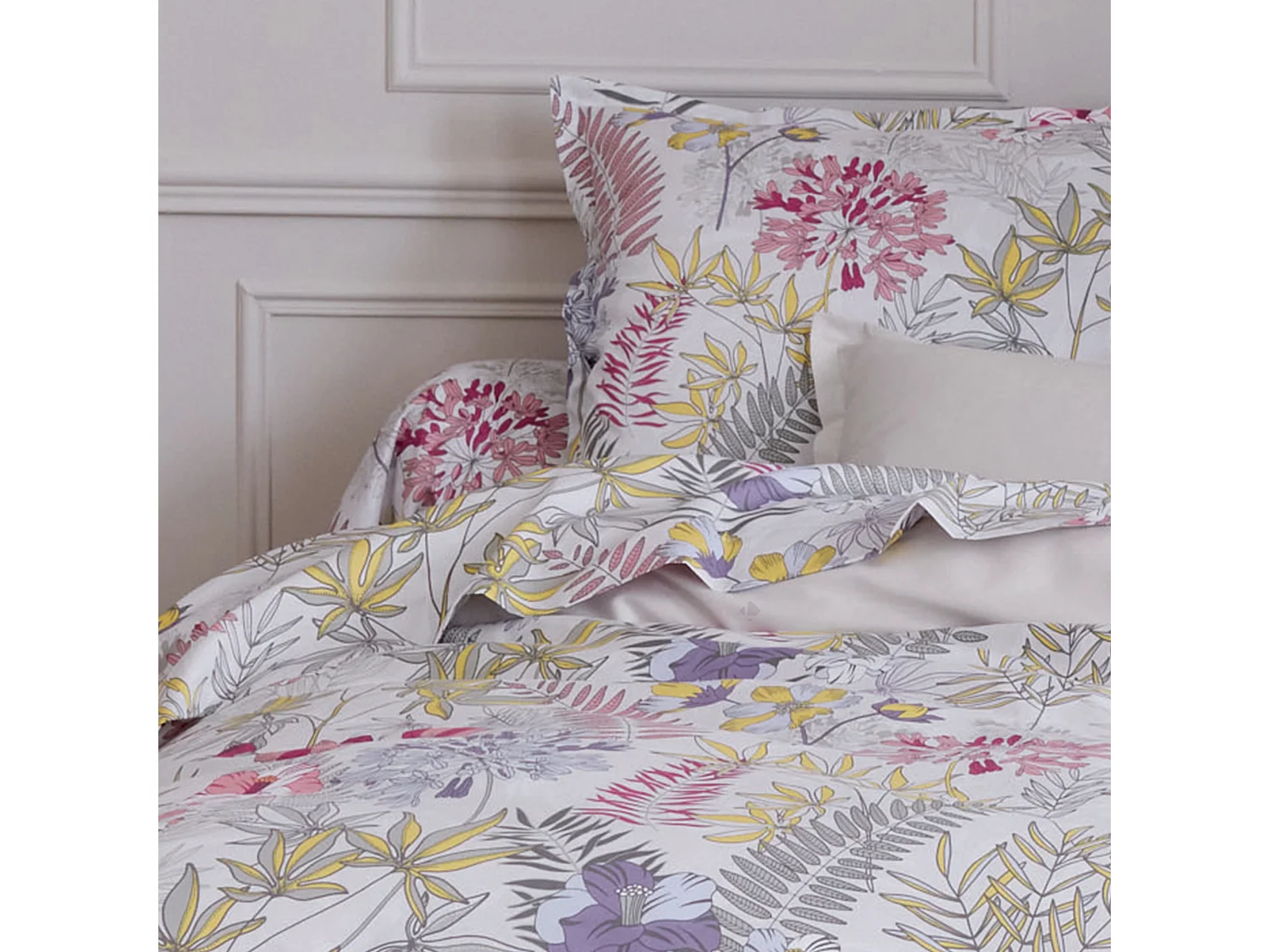 Taie de traversin 200x43 cm satin de coton ANAÏS multicolore