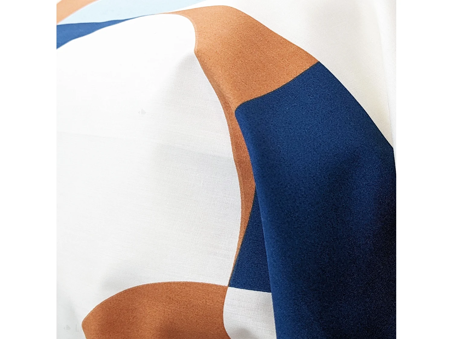 Taie de traversin 140x43 cm percale de coton MODULO bleu cobalt