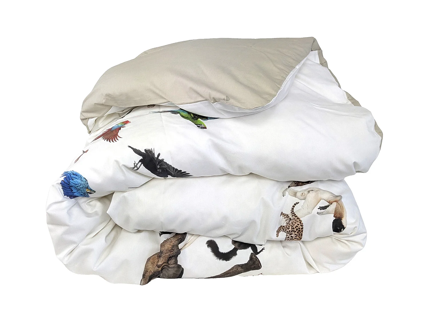 Housse de couette 140x200 cm en 100% percale de coton NOÉ blanc
