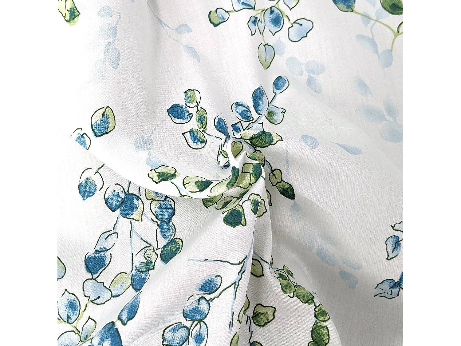 Housse de couette 140x200 cm satin de coton ANGÈLE vert tilleul