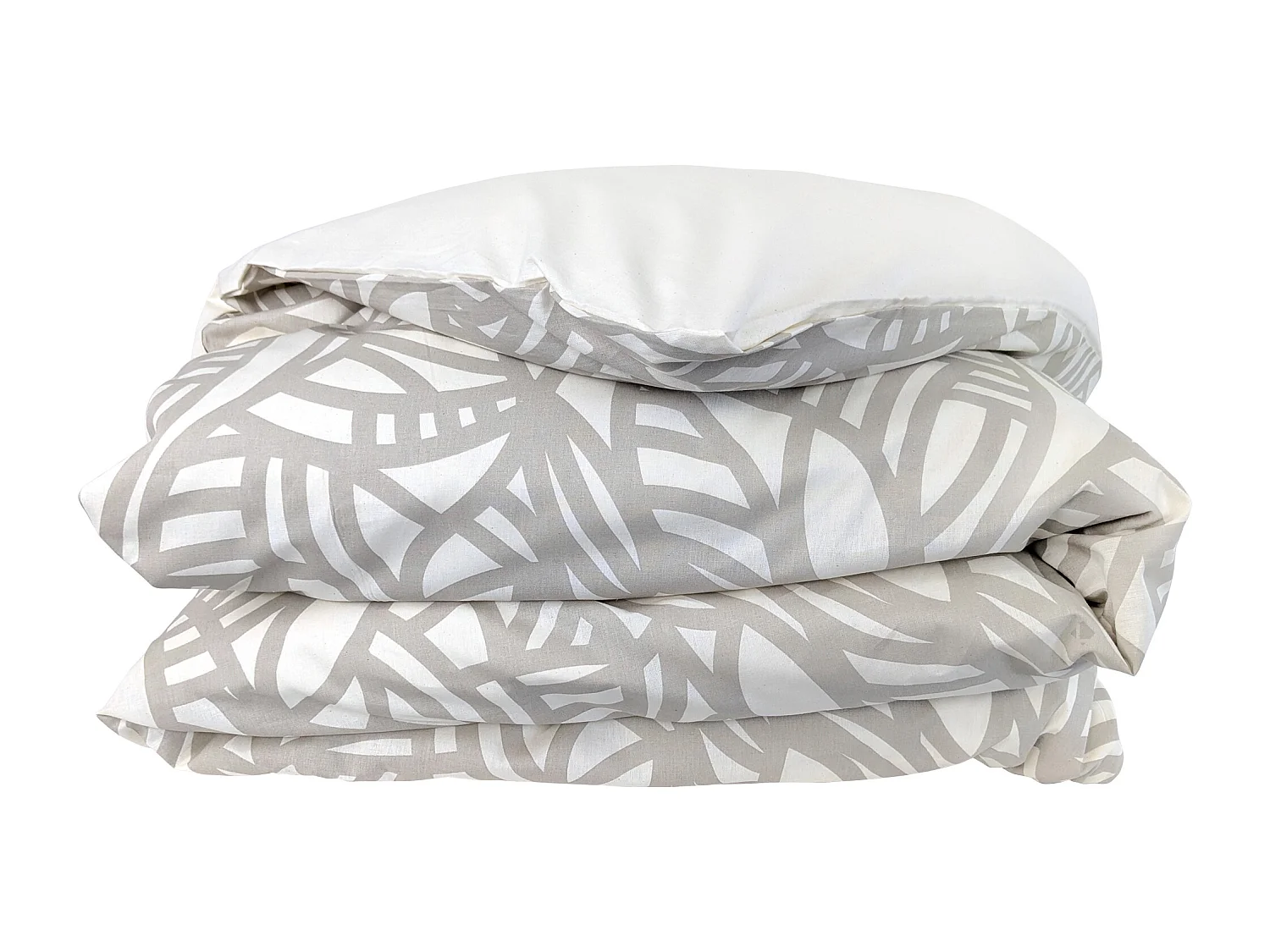 Housse de couette 300x240 cm coton lavé SERENA Beige écru