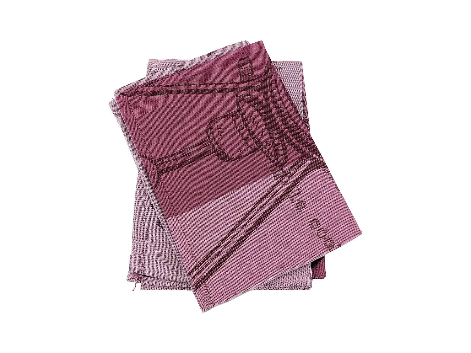 Lot de 2 torchons de cuisine pur coton 50x70 cm collection BBQ rose