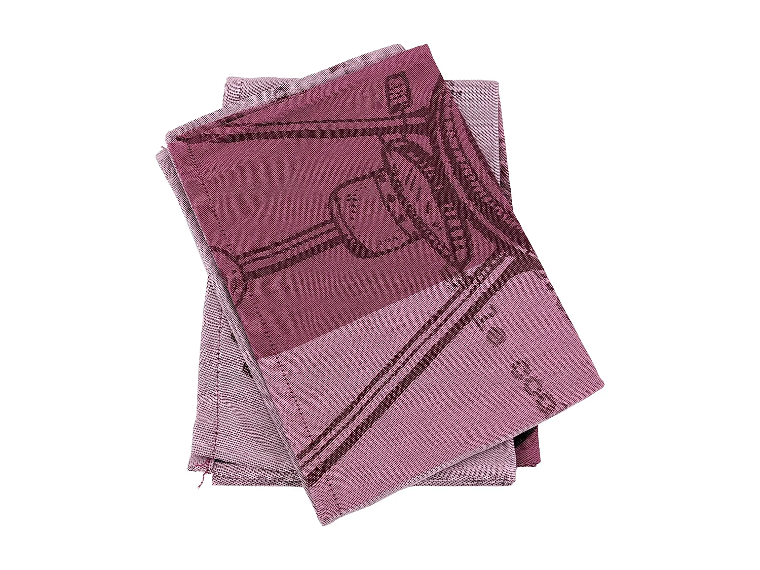 Lot de 2 torchons de cuisine pur coton 50x70 cm collection BBQ rose