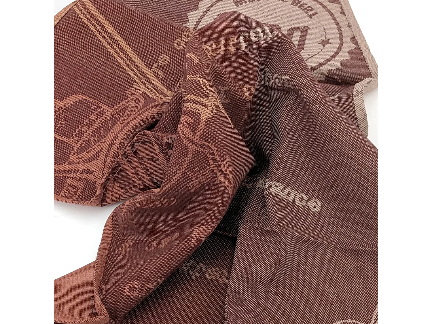 Lot de 2 torchons de cuisine pur coton 50x70 cm collection BBQ beige