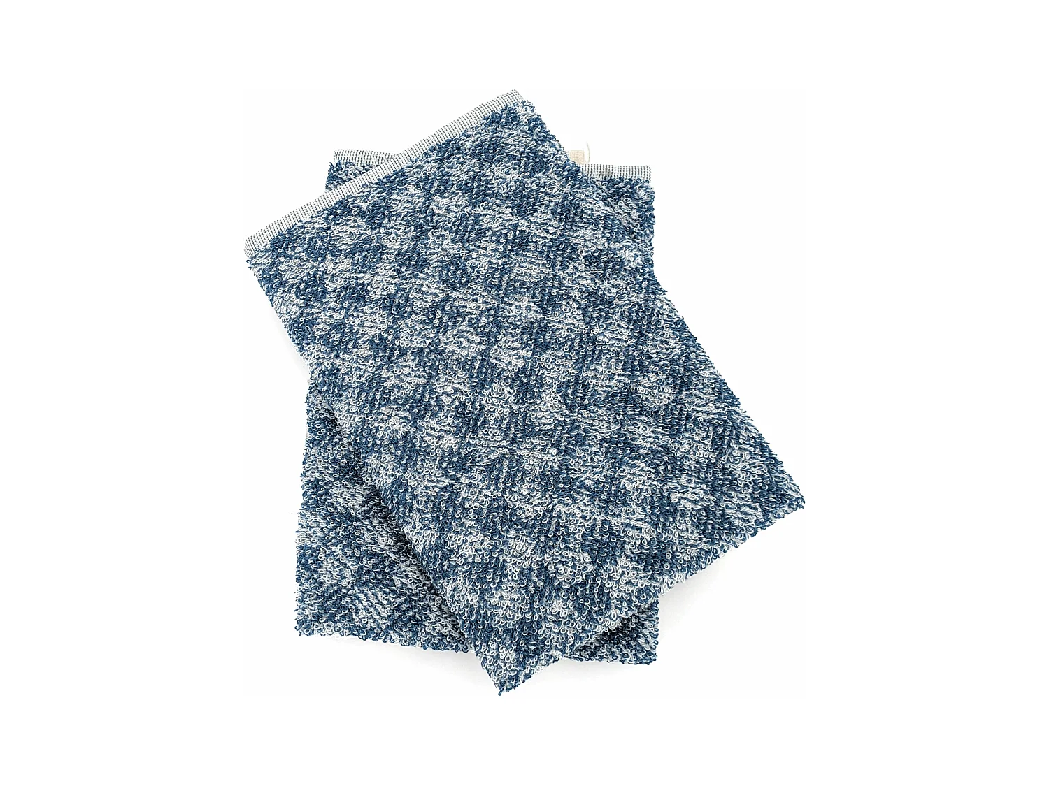 Lot de 2 torchons de cuisine pur coton 50x50 cm FORMENTERA bleu