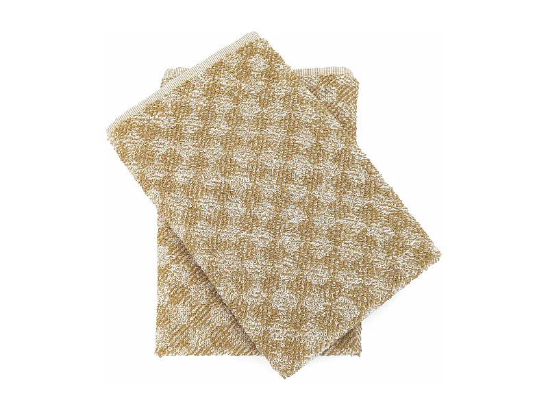 Lot de 2 torchons de cuisine pur coton 50x50 cm FORMENTERA jaune