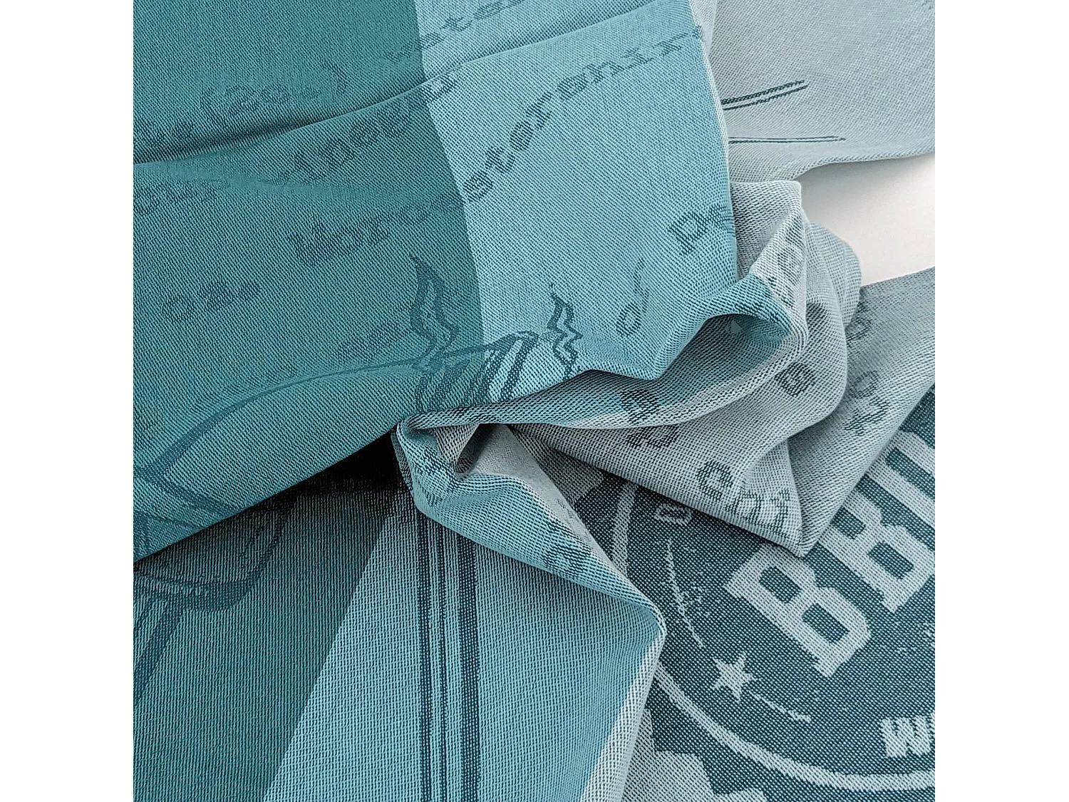 Lot de 2 torchons de cuisine pur coton 50x70 cm collection BBQ vert