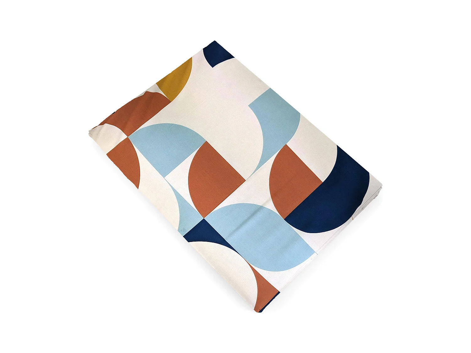 Drap plat 280x325 cm 100% percale de coton MODULO bleu cobalt