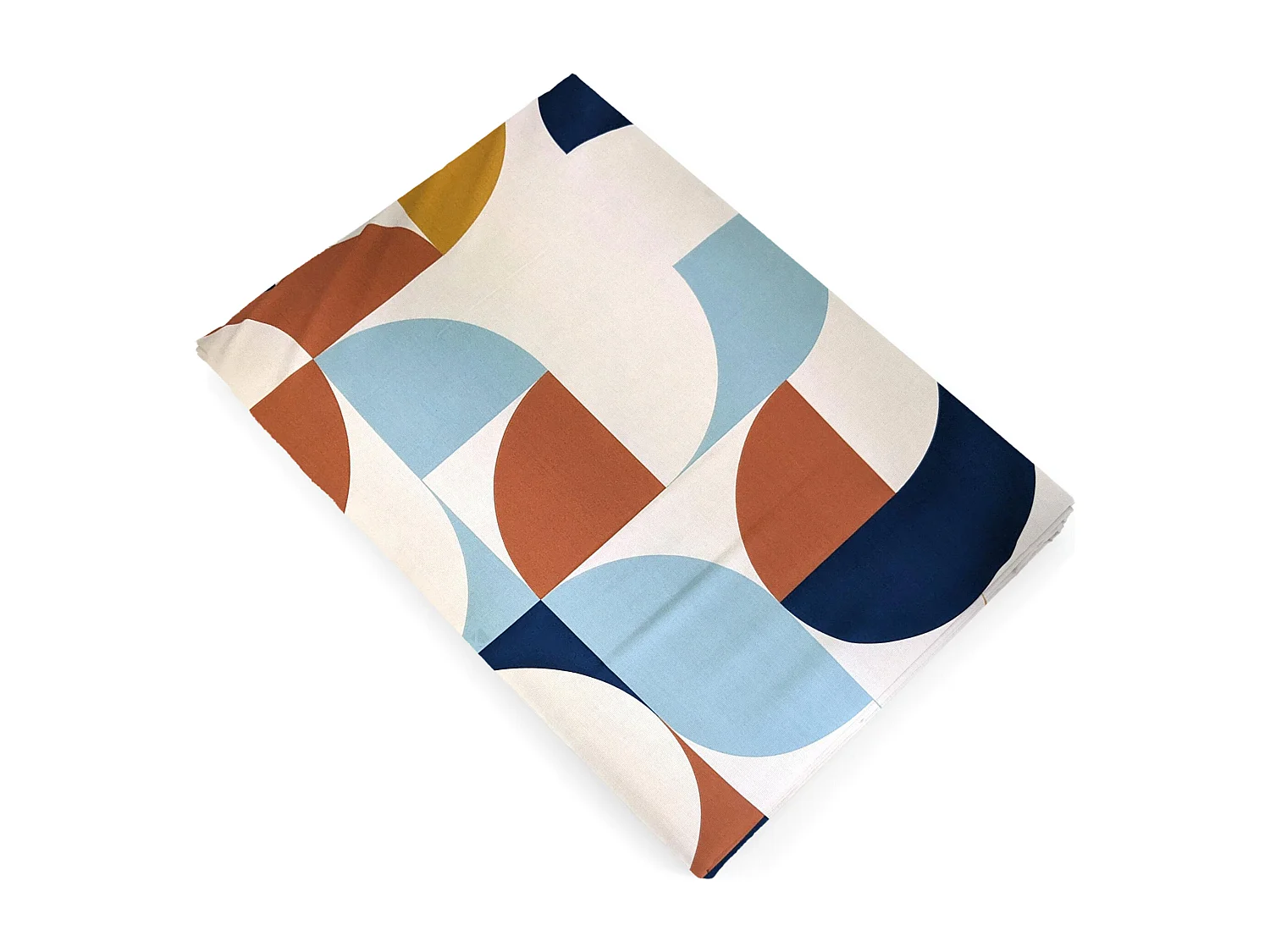 Drap plat 240x310 cm 100% percale de coton MODULO bleu cobalt