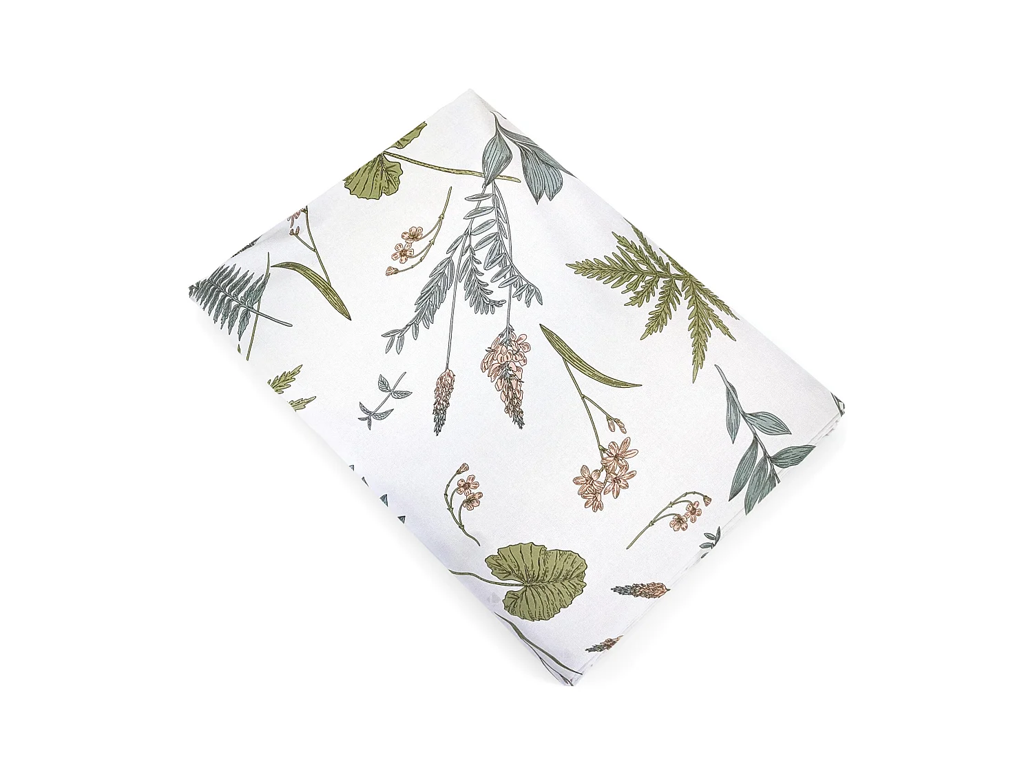 Drap Plat 180x290 cm 100% percale de coton FÉÉRIE Blanc sauge