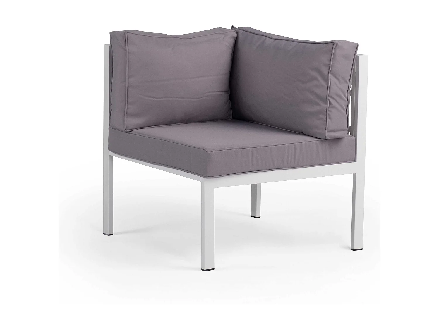 Salon de jardin Madrid 5 places Acier Blanc Kiefergarden