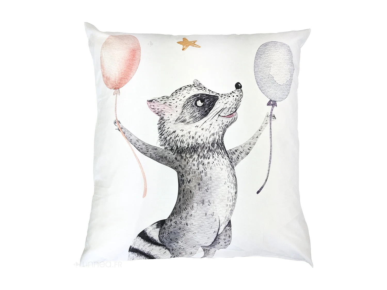 Taie d'oreiller 65x65 cm en 100% percale de coton TIPI blanc